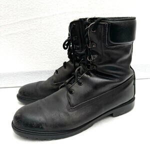 VTG Rocky Boots Men's Size 10.5 Black Leather 8" Boots 1980s 1990s